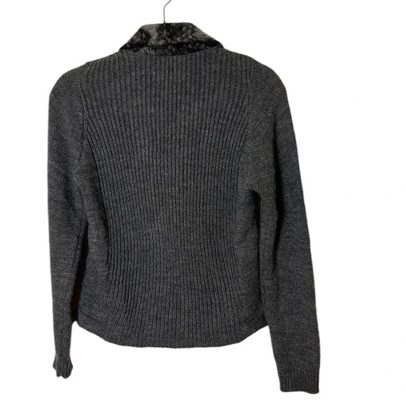 VTG chunky knit wool blend jacket made in Italy ,EC
Asymmetrical zip,rib,M - Picture 2 of 12